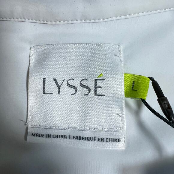 Lysse Womens Shiffer Button Down Leggings Friendly Blouse White Size Large - Picture 4 of 7